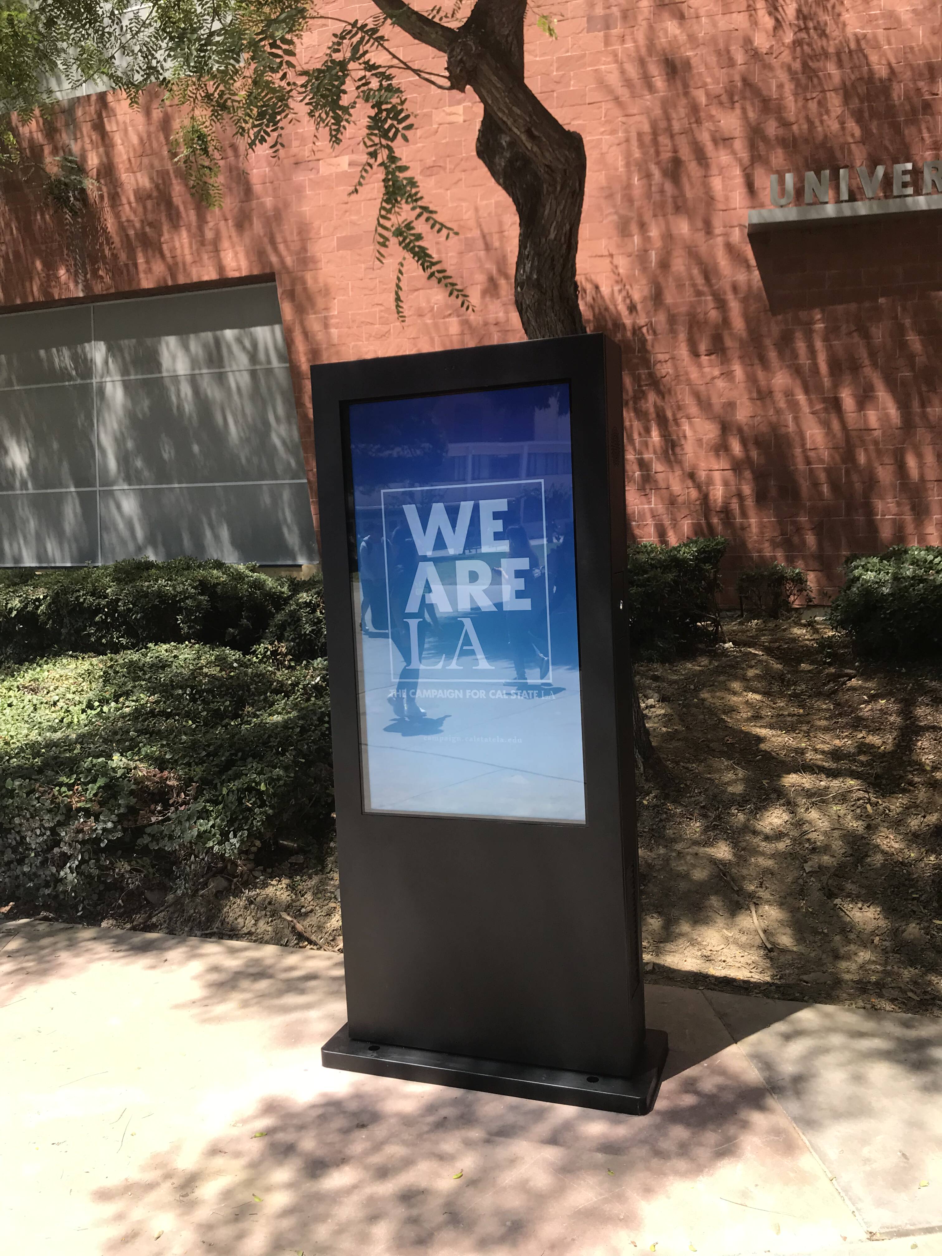 Cal State L.A Valencia 55 inch Outdoor Kiosk